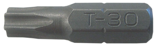 Puntas Torx T30 para destornillador - 25 mm - 5 puntas