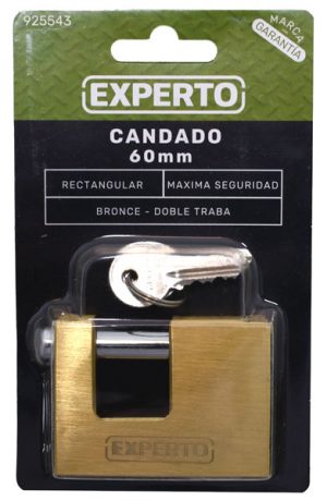 CANDADO RECTAN BRONCE EXPER 60
