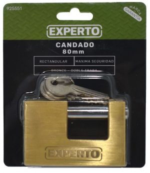 CANDADO RECTAN BRONCE EXPER 80